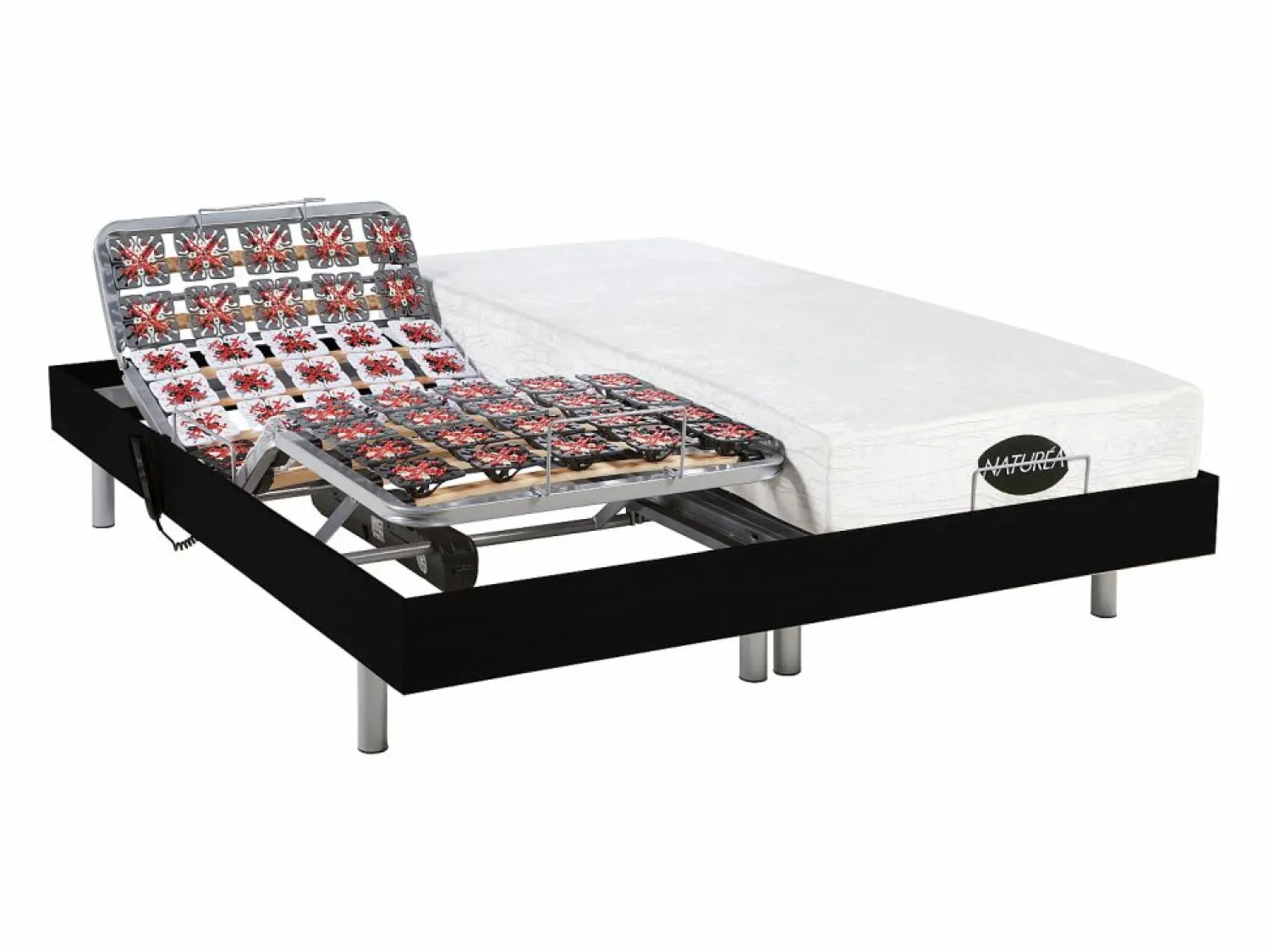 NATUREA Cama eléctrica relajación terminales LYSIS - 2 x 70 x 190 cm -