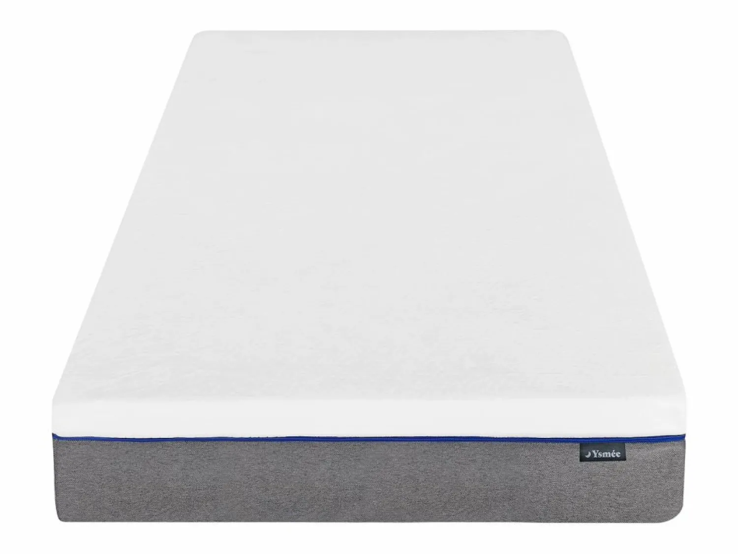 Outlet Ysmée Cama eléctrica relax, espuma viscoelástica HESIODE - gris topo 2 x 80 x 200 cm Color natural claro