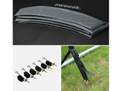 Sweeek Cama elástica con pack de accesorios, 305cm