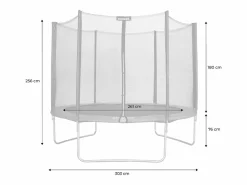 Outlet Sweeek Cama elástica con protección red de 305cm Gris