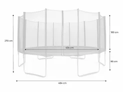 Online Sweeek Cama elástica con protección red de 490cm Gris