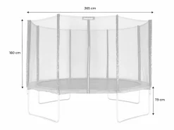 Sweeek Cama elástica con protección red de 370cm