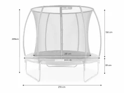 Sweeek Cama elástica con red interior de 250cm