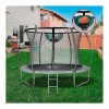 Sale Habitat et jardin Cama elástica con red interior y aro de baloncesto "jumper" Ø3.05 - Gris