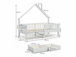Vicco Cama en forma de casa 168x83x155 noemi