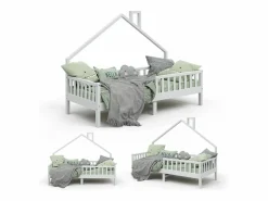 Discount Vicco Cama en forma de casa 208x93x155 noemi Blanco