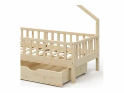 Vicco Cama en forma de casa madera natural 208x93x155 noemi