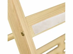 Cama individual 90 x 200 cm - Cama infantil con barrera y tienda de campaña - diseño de cabaña de madera - colchón no incluido