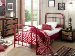 Vipack Cama individual New York de metal 90x200 cm