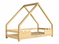 Discount Merax Cama infantil - 90 x 200 cm - con protección anticaídas - madera maciza - natural Color natural claro