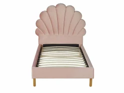 New Cama infantil 90 x 190 cabecero terciopelo rosa MOANA Cama Terciopelo|Cama Infantil