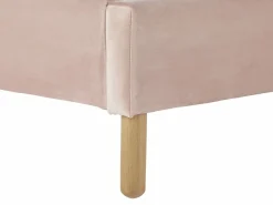 New Cama infantil 90 x 190 cabecero terciopelo rosa MOANA Cama Terciopelo|Cama Infantil