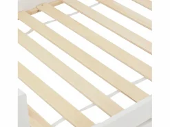 Online Merax Cama infantil cabina 90 x 200 cm con cabecero - Pino + Tablero de partículas + Contrachapado - (sin colchón) Blanco