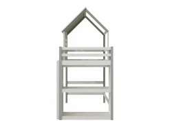 Online Cama infantil cabina 90x200 cm de madera maciza con techo y compartimento de almacenamiento - Cama Montessori