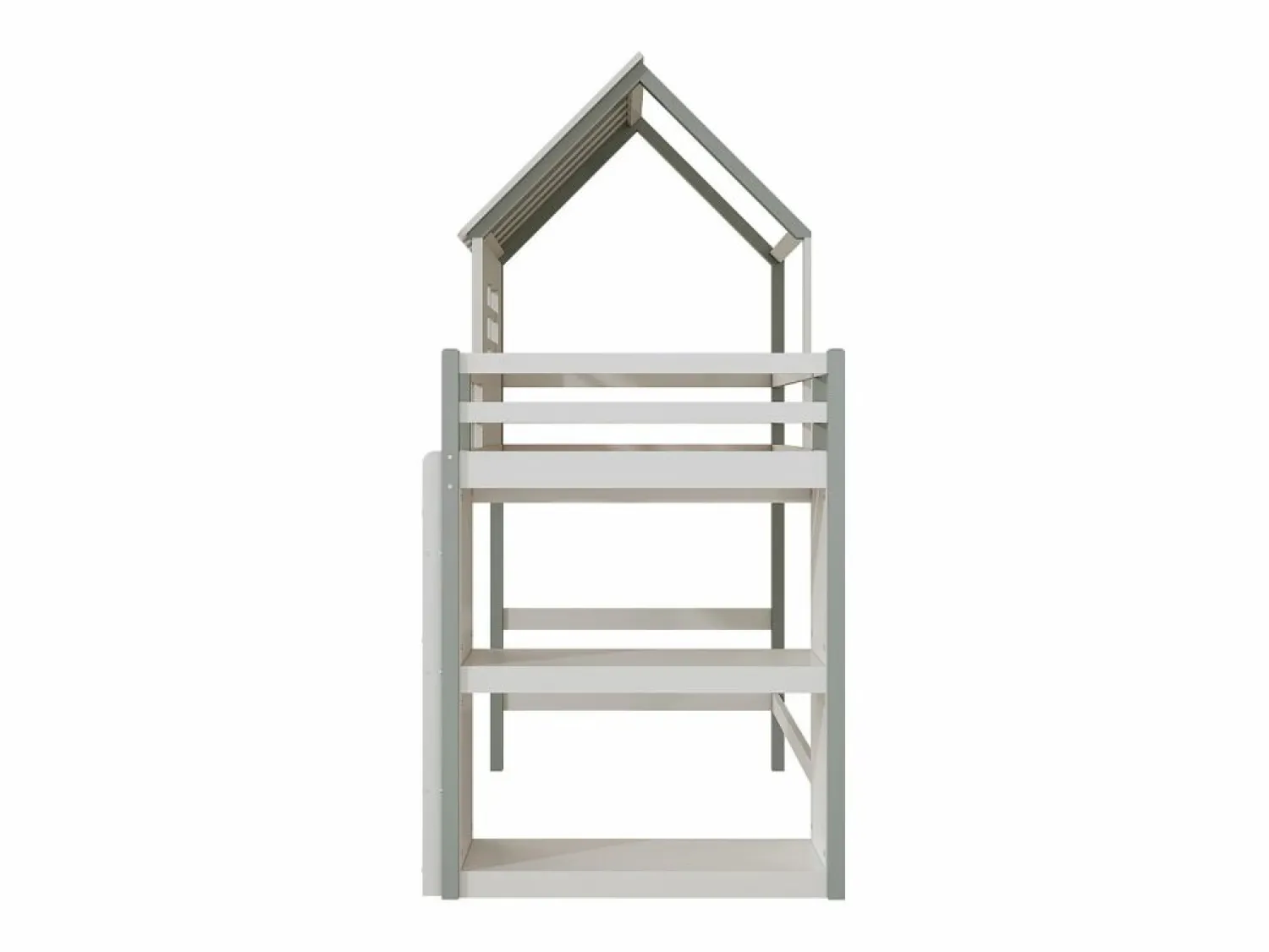 Online Cama infantil cabina 90x200 cm de madera maciza con techo y compartimento de almacenamiento - Cama Montessori