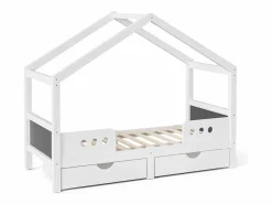 Clearance Cama infantil cabina 90x200cm con 2 cajones y pizarra - Cama Montessori