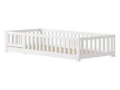 Cama infantil cabina 90x200cm, con somier, cama plana, cama infantil, protección anticaídas, pino macizo, color