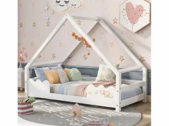 Cama infantil cabina 90x200cm con base - protección anticaída - madera - (sin colchón)