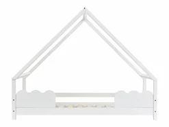 Cama infantil cabina 90x200cm con base - protección anticaída - madera - (sin colchón)