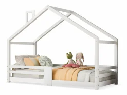 Hauss Spole Cama infantil casita 90x200 cm con chimenea - Somier robusto de pino - (sin colchón)
