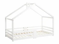 Hauss Spole Cama infantil casita 90x200 cm con chimenea - Somier robusto de pino - (sin colchón)