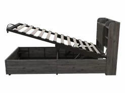 Hot Cama infantil con almacenaje - 90 x 200 cm - cabecero con almacenaje - con USB + Tipo C - MDF - Cama Con Canapé|Cama Con Almacenaje