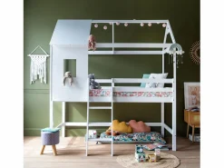 Sale Happy Garden Cama infantil de entrepiso 190x90cm MARGOT Blanco