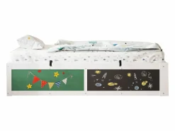 Merax Cama infantil de madera con almacenaje - 90 x 200 cm - con almacenaje hidráulico y estante para escribir - madera -