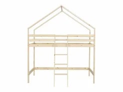 Sale Sweeek Cama infantil elevada cabaña de pino natural, 90cm natural Color natural claro