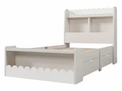 Online KOMHTOM Cama infantil individual 90x200 cm con cajones, estantes y banco con espacio de almacenamiento, color + roble Blanco