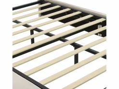 Outlet Cama infantil 140x200 cm acolchada de terciopelo - oreja de conejo con LED regulable - con 2 taburetes con almacenaje - Cama Terciopelo