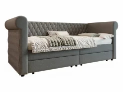 Best Hauss Spole Cama infantil 90x200 cm con 2 cajones - Lino (sin colchón) Gris