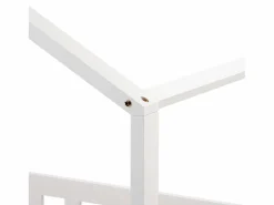 Cama infantil 90x200cm cama casita estilo moderno barreras de seguridad gran capacidad madera habitación (Sin colchón)