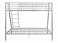 Best Vente-unique Cama litera ELEVATIO II - 90x190 cm y 140x190cm - Plata Plateado
