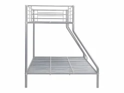Best Vente-unique Cama litera ELEVATIO II - 90x190 cm y 140x190cm - Plata Plateado