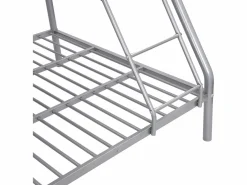 Best Vente-unique Cama litera ELEVATIO II - 90x190 cm y 140x190cm - Plata Plateado