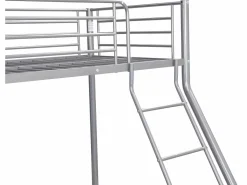 Best Vente-unique Cama litera ELEVATIO II - 90x190 cm y 140x190cm - Plata Plateado