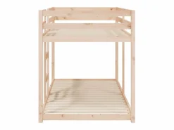 Clearance vidaxl Cama litera sin colchón madera maciza de pino 90x200 cm Color natural claro