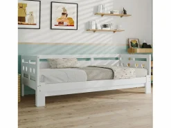 Merax Cama nido 90 x 190 cm - madera maciza - estructura enrollable - estampado de corazones -