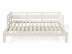 Merax Cama nido 90 x 190 cm - madera maciza - estructura enrollable - estampado de corazones -