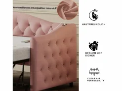 Online Cama nido 90 x 200 cm con tomas USB, sofá cama - Tela de lino - Somier de láminas - (sin colchón) Cama Nido