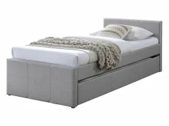 Discount Vente-unique Cama nido 90 x 190 cm tela + colchón - DORITALO Gris