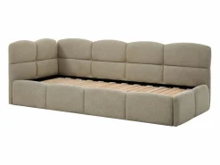 Vente-unique cama nido 2 x 80 x 200 cm con somier de láminas en tejido texturizado - PLURANIO