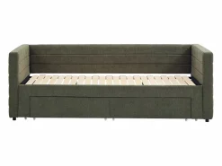 Vente-unique Cama nido 2 x 80 x 200 cm en tela texturizada + colchón - CAMITY