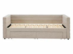 Vente-unique Cama nido 2 x 80 x 200 cm tela texturizada + colchón - CAMITY