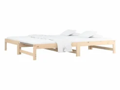 Best Cama nido - 90x190 cm extraíble madera maciza de pino ES27401 Marru00f3n
