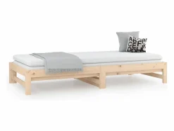 Best Cama nido - 90x190 cm extraíble madera maciza de pino ES27401 Marru00f3n
