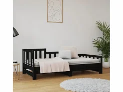Cama nido - 80x200 cm extraíble madera maciza de pino ES77790 Negro
