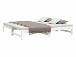 Discount Cama nido - 90x190 cm extraíble madera maciza de pino ES44673 Blanco
