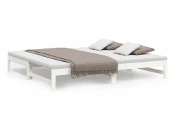 Outlet Cama nido - 80x200 cm extraíble madera maciza de pino ES68992 Cama Diván|Cama Nido